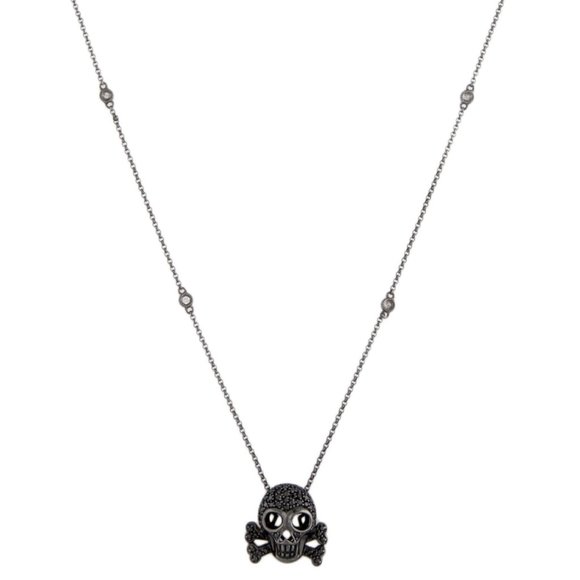 Black Diamond Skull Necklace